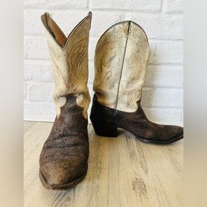 Vintage Justin Cowboy Boots Womens 8